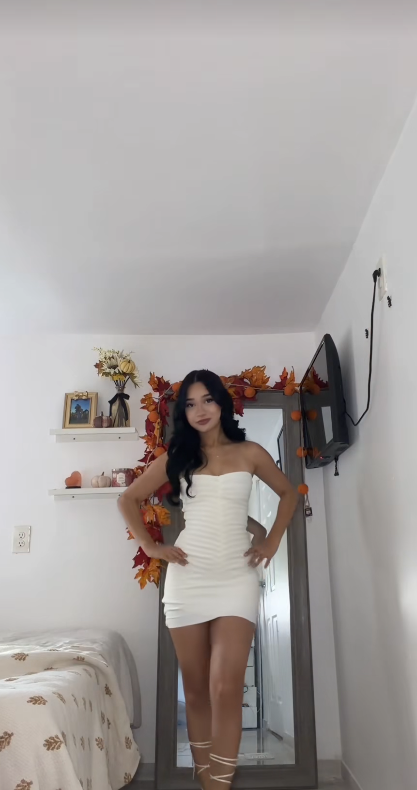 Pretty White Short Birthday Dress Sheath Satin Birthday Dress DP07547