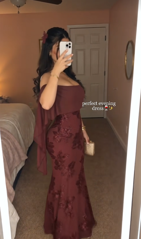 Pretty Burgundy Short Birthday Dress Sheath Chiffon Birthday Dress DP07551