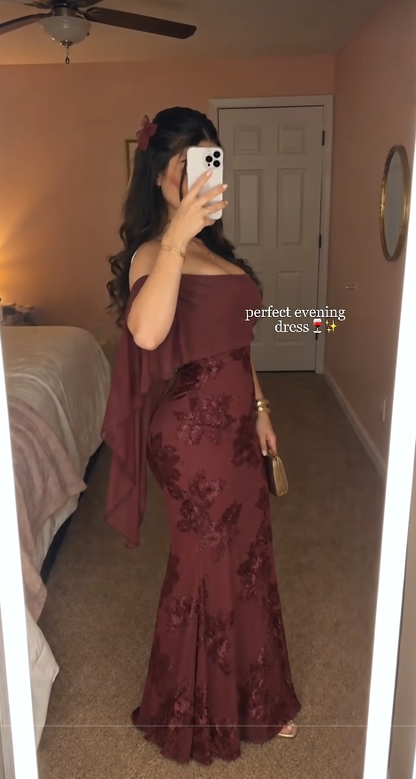 Pretty Burgundy Short Birthday Dress Sheath Chiffon Birthday Dress DP07551
