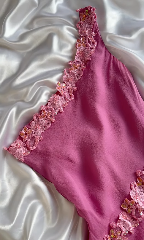 Fashion Pink Short Homecoming Dress Chiffon Sheath Birthday Party Dress DP07583