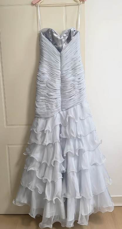 Chic Light Purple Prom Dress Sheath Chiffon Long Evening Dress DP07676
