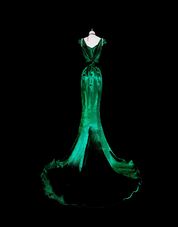 Chic Dark Green Prom Dress Sheath Satin Long Evening Dress DP07686
