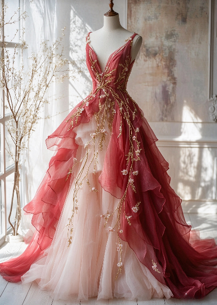 Gorgeous Pink Sweet 16 Dress A-Line Tulle Appliques Prom Dress DP07752