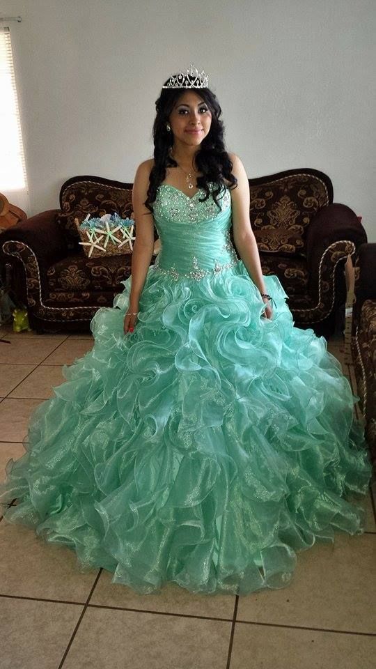 Glam Aqua Prom Dress A-Line Tulle Long Evening Dress DP07792