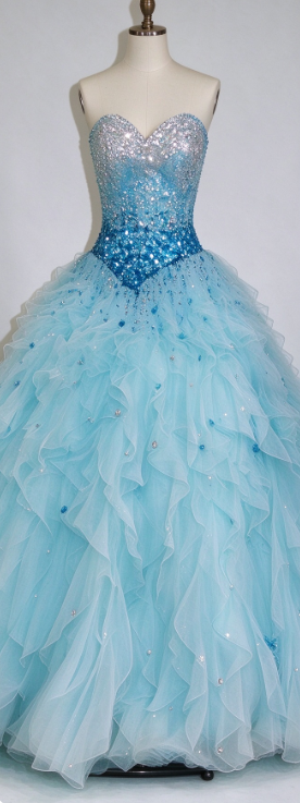 Pretty A-Line Tulle Long Evening Dress Blue Prom Dress DP08034