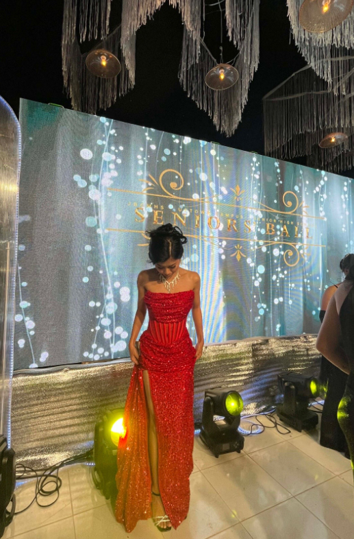 Pretty Sheath Sequins Long Evening Dress Red Prom Dress DP08069