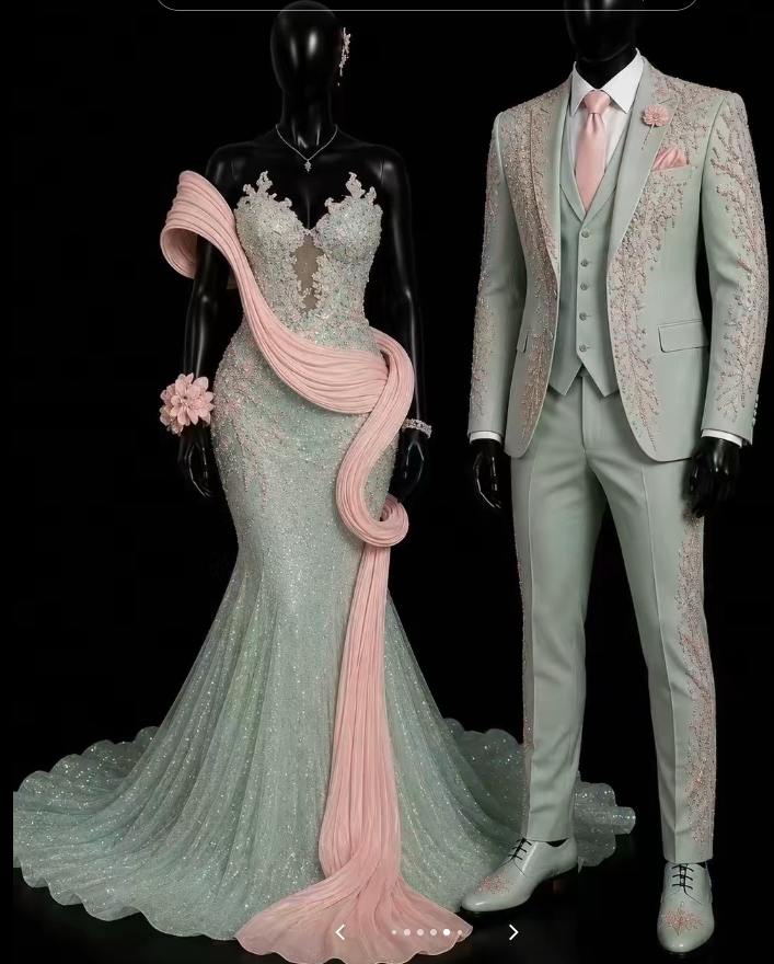 Fashion Green Prom Dress Mermaid Tulle Long Evening Dress DP08275