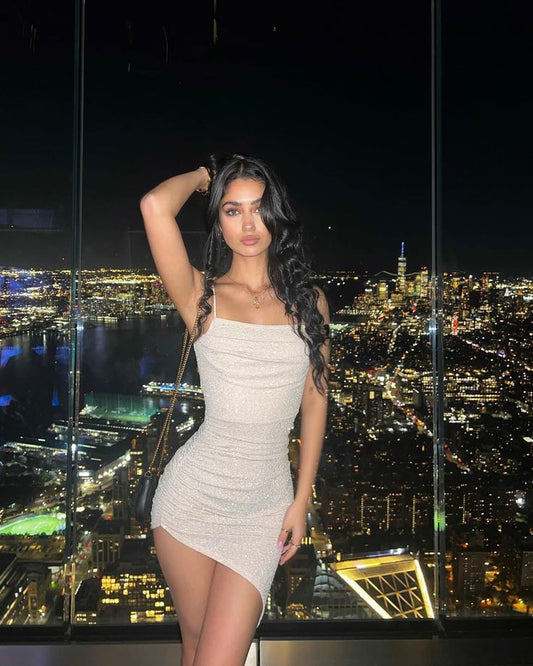 Sexy Etuikleid mit Spaghettiträgern und Pailletten, kurzes Sommer-Geburtstagskleid, Hoco-Kleid, Geburtstagsoutfit, Mini-Partykleider zum 18. Geburtstag, DP1058
