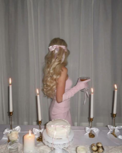 Süßes Etuikleid, trägerlos, rosa Satin, kurzes Sommer-Geburtstagskleid, Hoco-Kleid, Geburtstags-Outfit, 19. Geburtstag, Mini-Partykleider, DP1116