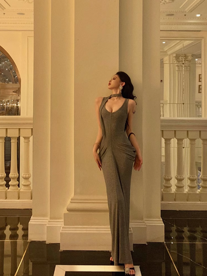 Sexy Mermaid Gray 18th Birthday Dress Party Gown Birthday Outfits Birthday Dress Ideas For Women DP1284