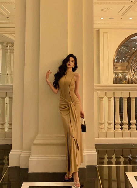 Elegantes ärmelloses Meerjungfrauenkleid zum 21. Geburtstag, Partykleid, Geburtstags-Outfits, Geburtstagskleid-Ideen für Frauen, DP1286