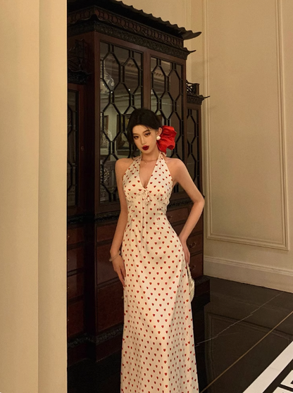 Elegantes, ärmelloses Kleid zum 21. Geburtstag in Weiß mit Punkten in A-Linie, Partykleid, Geburtstags-Outfits, Geburtstagskleid-Ideen für Frauen, DP1291