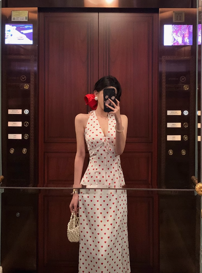 Elegantes, ärmelloses Kleid zum 21. Geburtstag in Weiß mit Punkten in A-Linie, Partykleid, Geburtstags-Outfits, Geburtstagskleid-Ideen für Frauen, DP1291