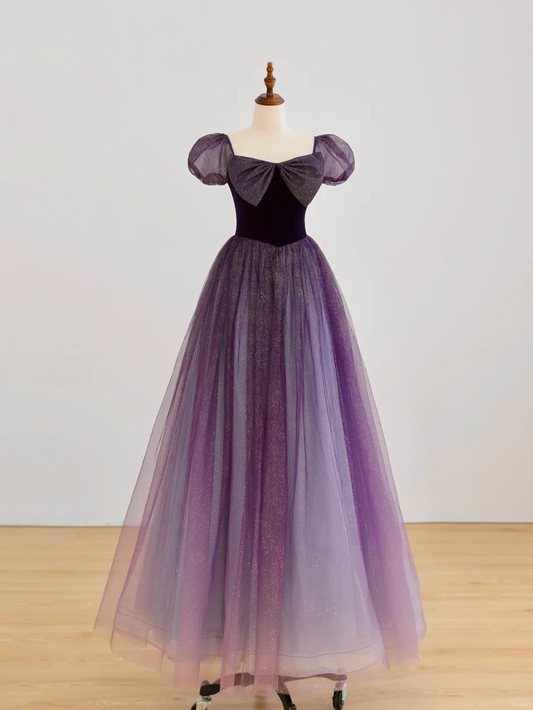 Elegant Glamour Ball Gown Strapless Short Sleeves Tulle Prom Dress Party Dress Evening Dresses DP1502