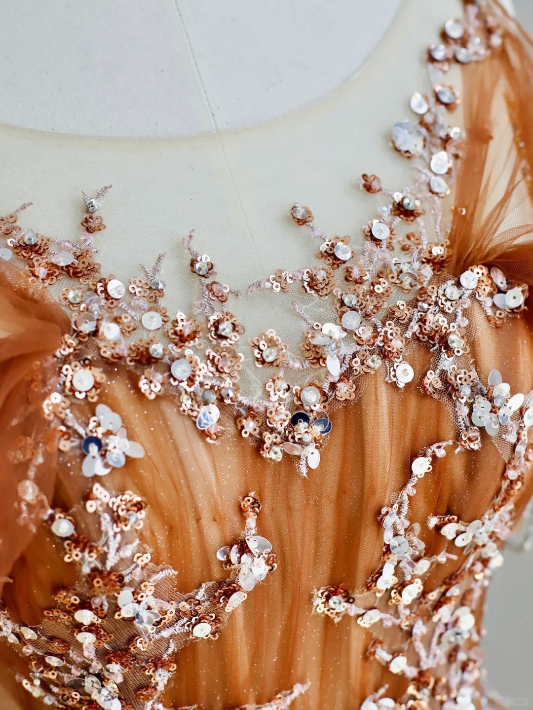 Elegant Glamour Ball Gown Strapless Orange Tulle Long Prom Dresses Party Dress Evening Dress DP1531