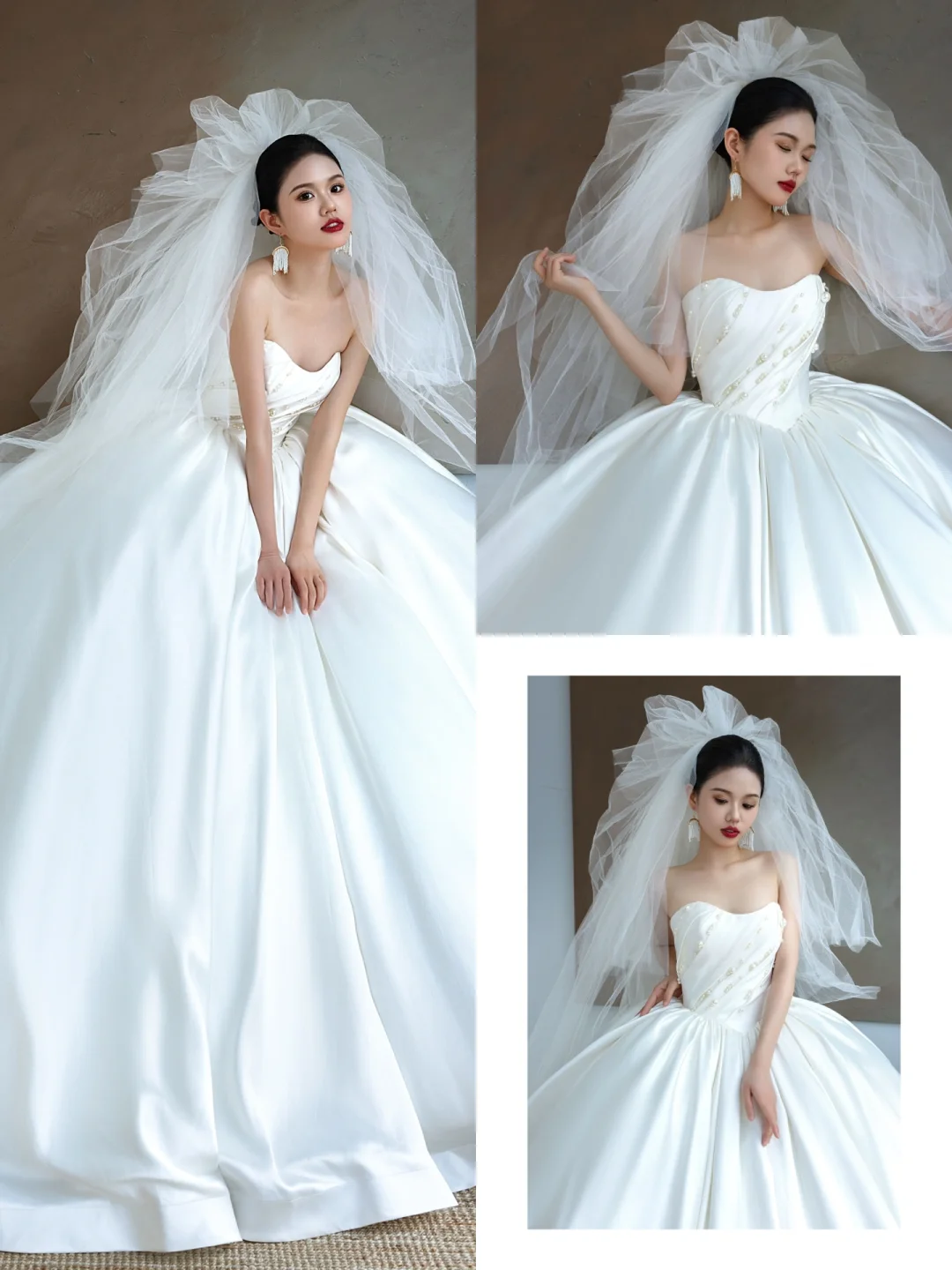 Hübsches Brautkleid Ballkleid Sweetheart White Satin Brautkleider Brautkleider DP1561