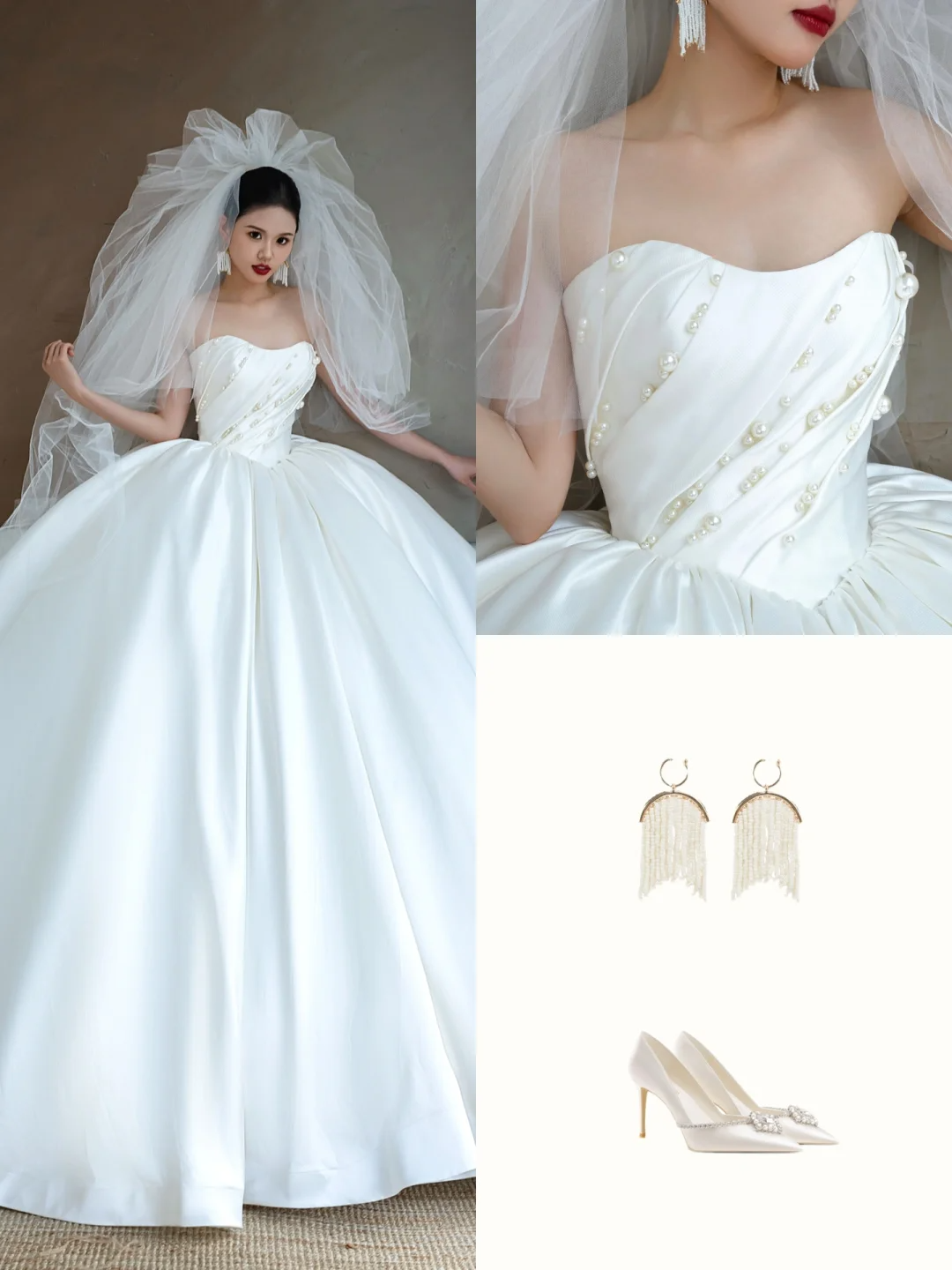 Hübsches Brautkleid Ballkleid Sweetheart White Satin Brautkleider Brautkleider DP1561