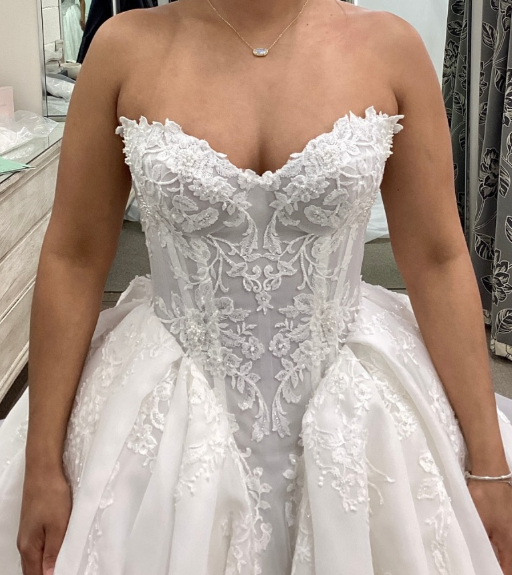 Classic Brides Dress Ball Gown Sweetheart Lace White Wedding Dresses Minimalist Bridal Gowns DP1605