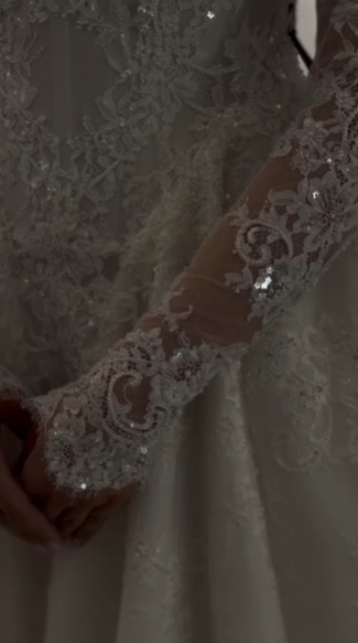 Elegantes Brautkleid Ballkleid aus der Schulter weiße Spitze Brautkleider minimalistischen Brautkleider DP1620