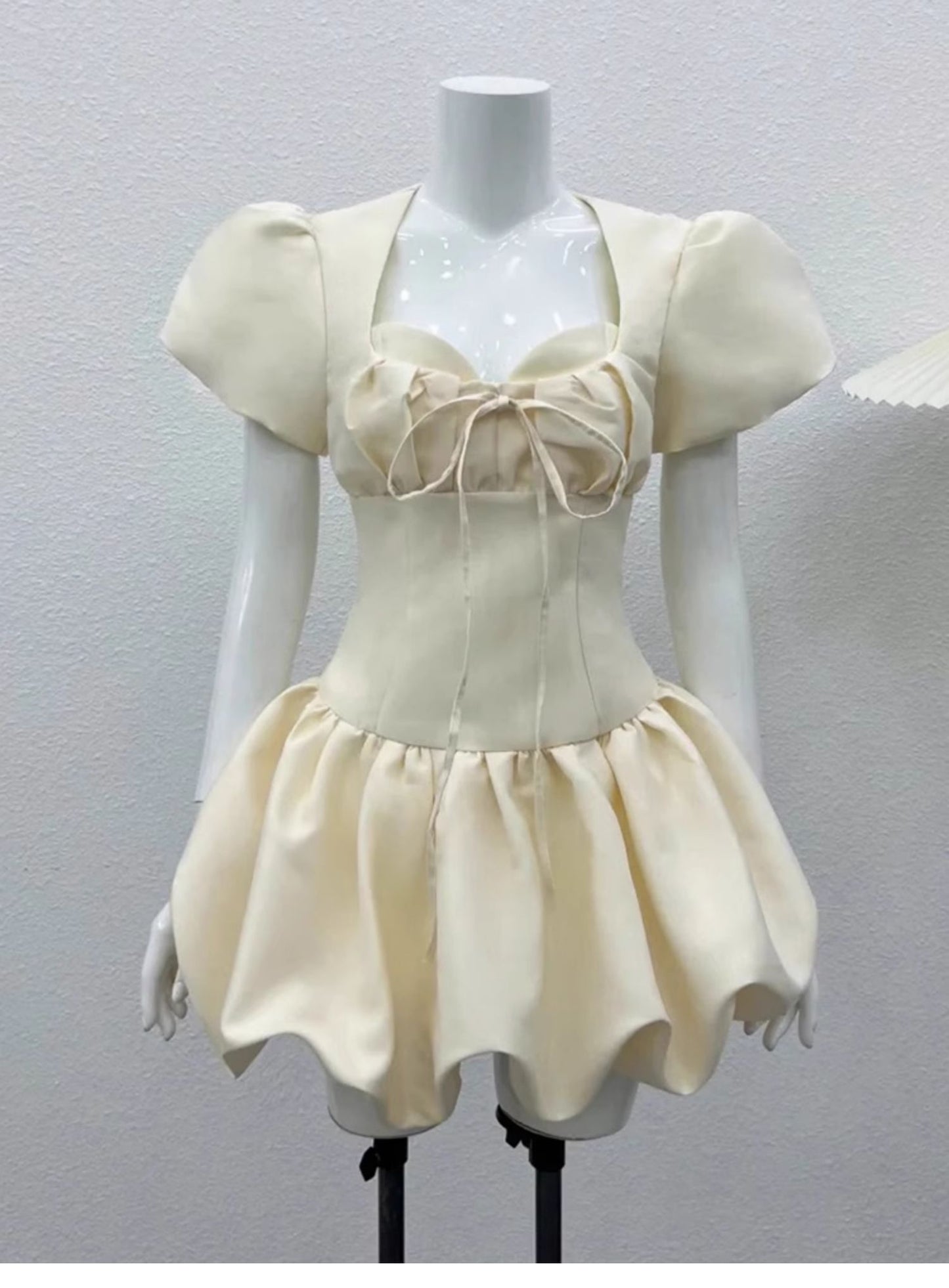 Cute A line Sweetheart Ivory Satin Short Summer Birthday Dress Hoco Dress Birthday Outfit 21st Birthday Mini Party Dresses DP1701