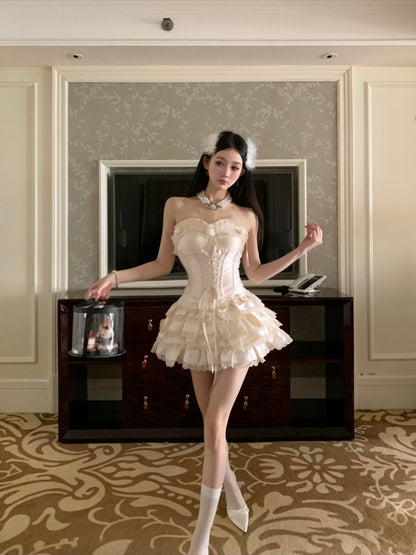 Cute Ball Gown Short Ruffles Homecoming Dress Summer Hoco Dresses Cocktail Dress For Senior Teens DP1782