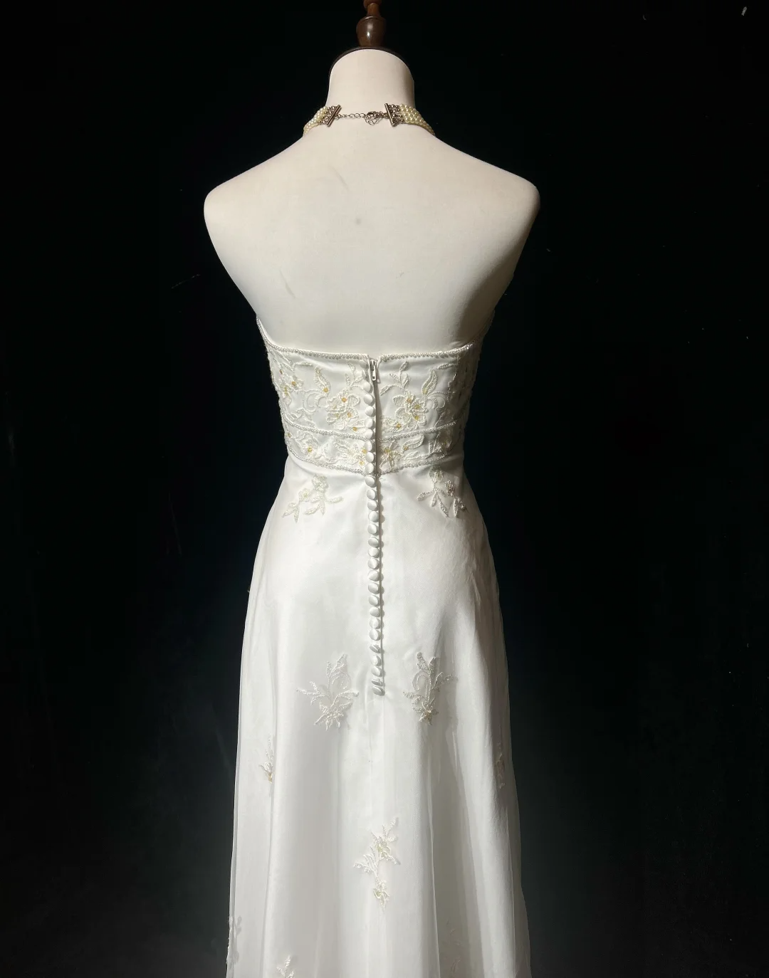 Hübsches Hochzeitskleid High Low Trägerlos Elfenbein Lange Brautkleider Brautkleider DP1836