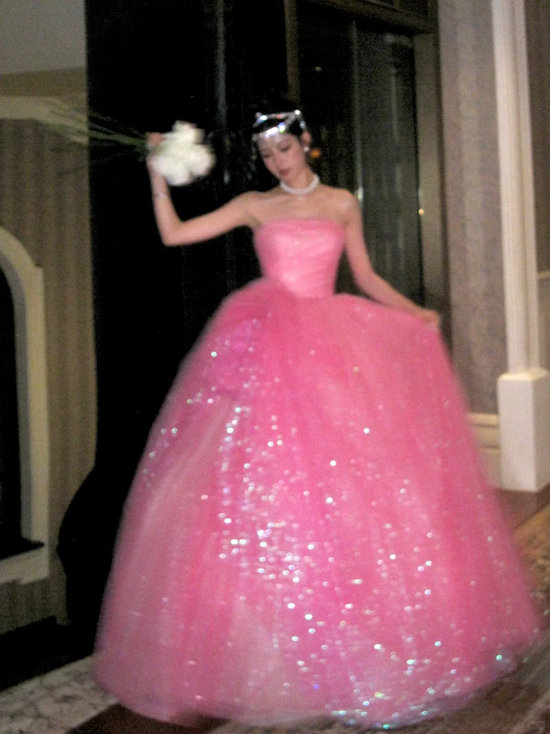 Schlichtes Ballkleid, trägerlos, rosa Tüll, langes Ballkleid, Partykleid, Abschlusskleider, Sweet 16-Kleid, DP1864
