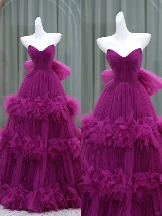 Elegantes Ballkleid Herzausschnitt Tüll Langes Ballkleid Partykleid Abschlusskleider DP1970
