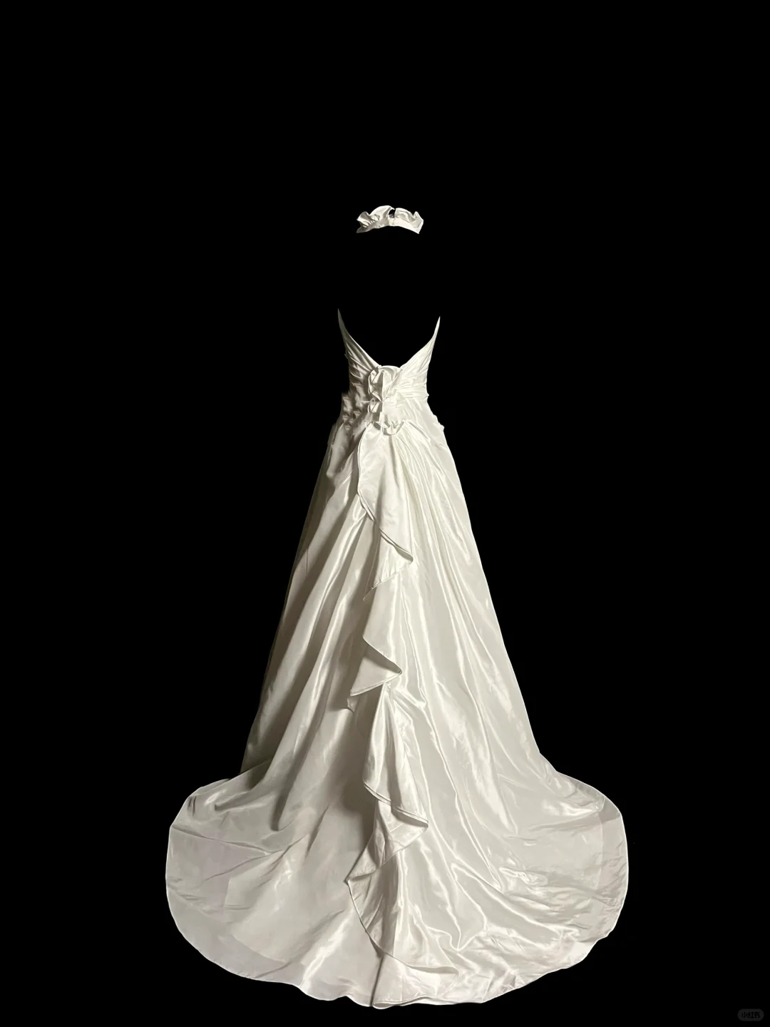 Robe de mariée vintage trapèze, col licou, longue, en satin blanc, robes de mariée DP2035