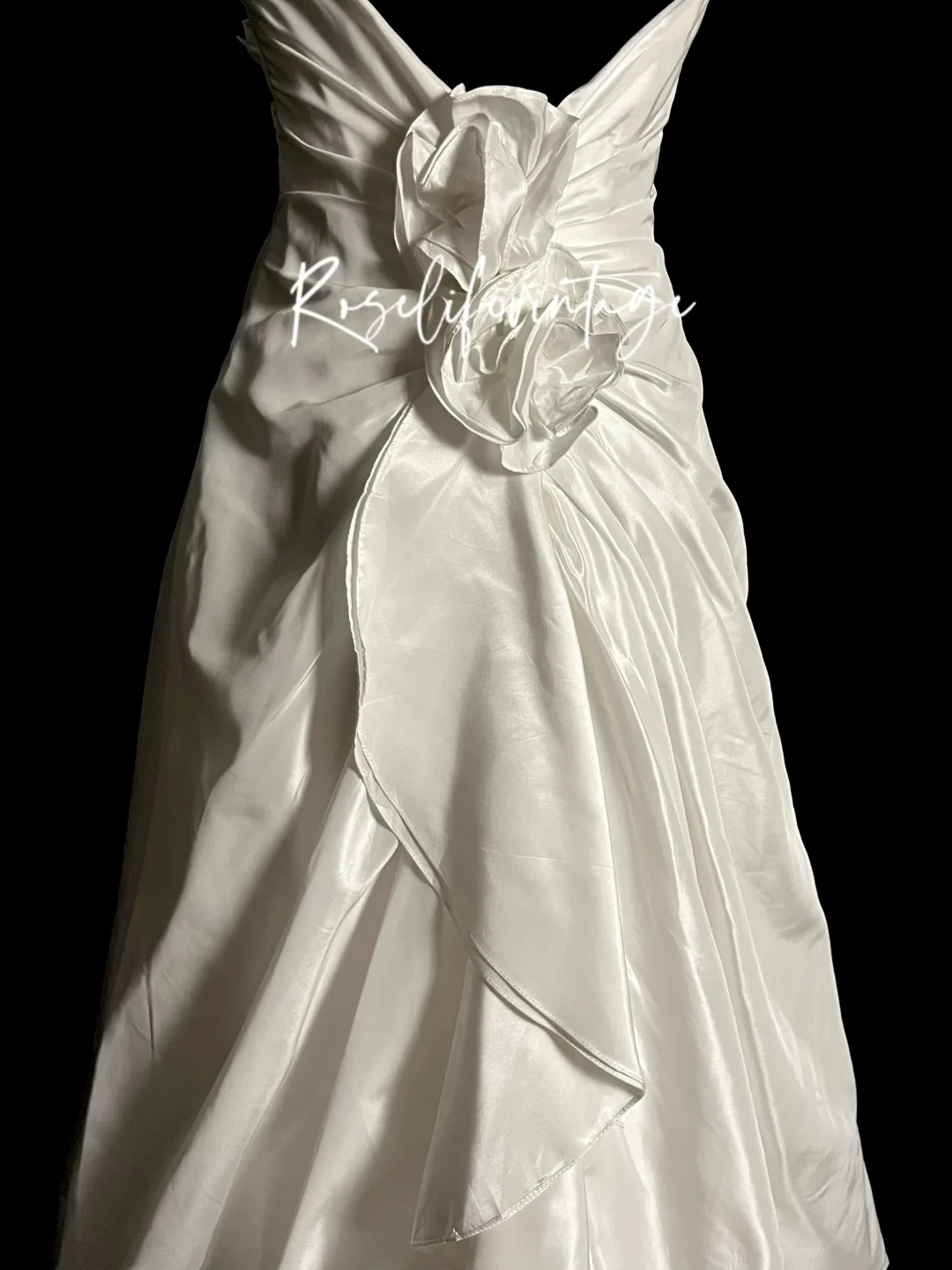 Robe de mariée vintage trapèze, col licou, longue, en satin blanc, robes de mariée DP2035