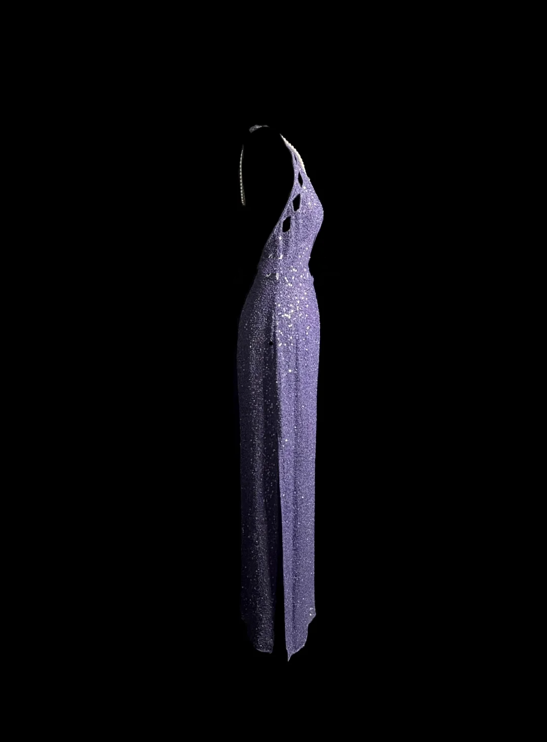 Robe de bal longue style sirène vintage à paillettes, dos nu, couleur lilas, robe de soirée, robe de remise de diplôme, DP2043