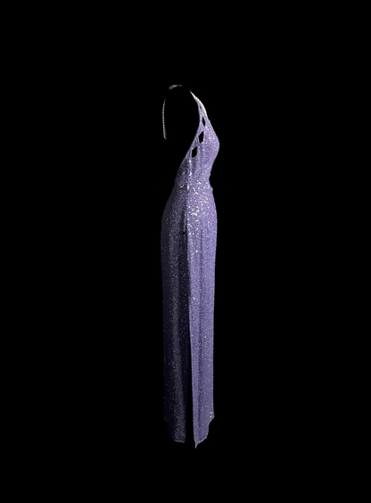 Robe de bal longue style sirène vintage à paillettes, dos nu, couleur lilas, robe de soirée, robe de remise de diplôme, DP2043