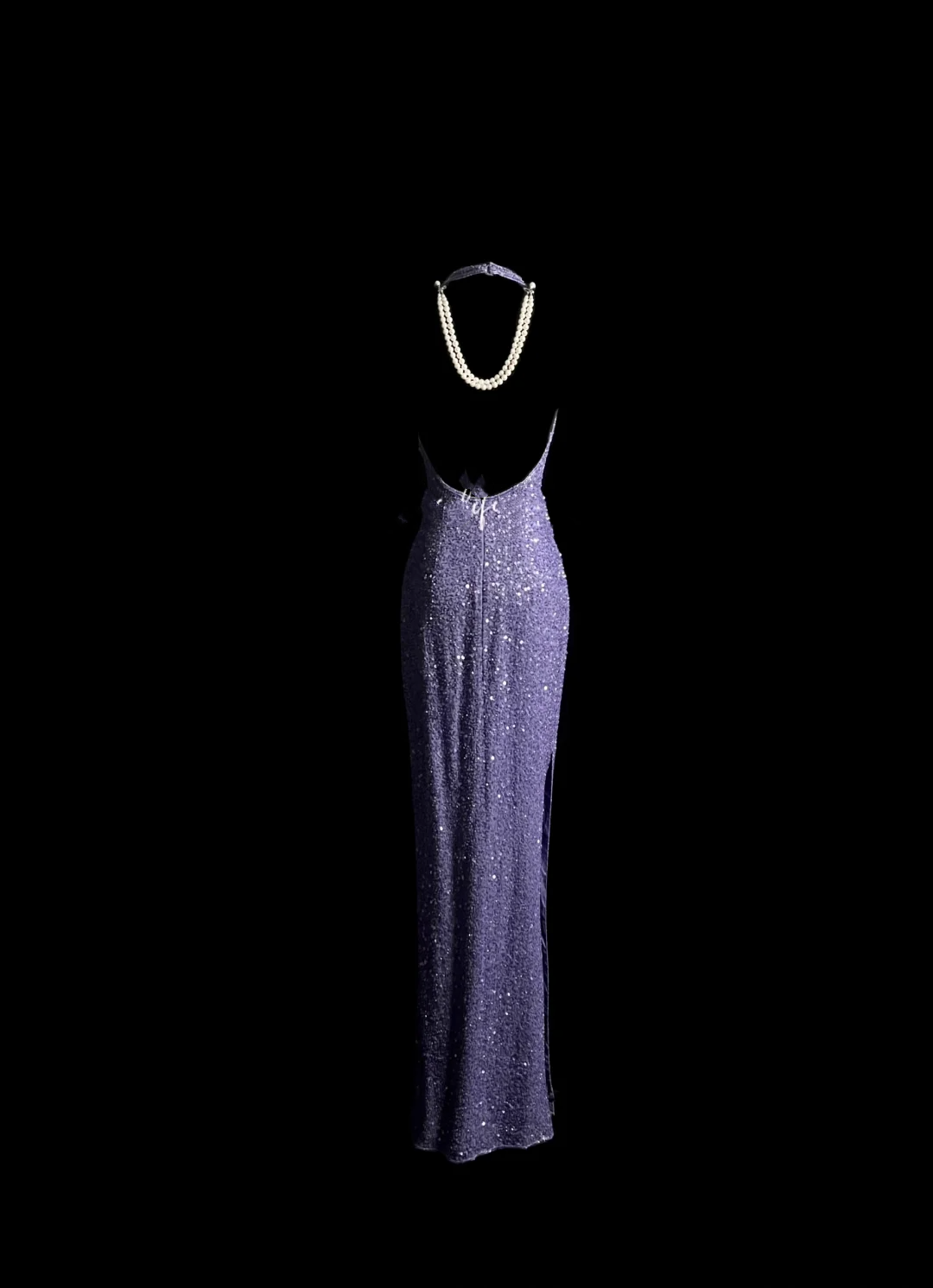 Robe de bal longue style sirène vintage à paillettes, dos nu, couleur lilas, robe de soirée, robe de remise de diplôme, DP2043