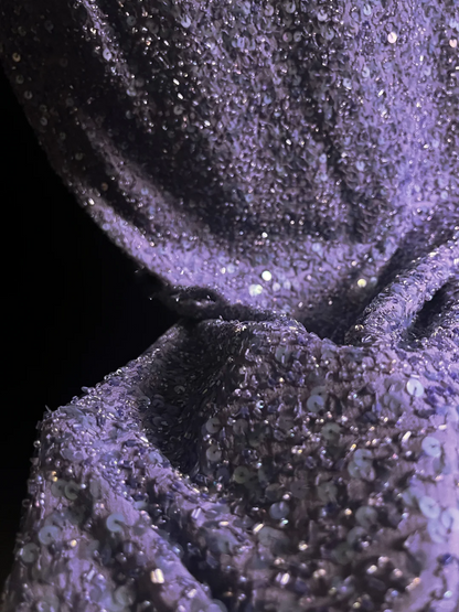 Robe de bal longue style sirène vintage à paillettes, dos nu, couleur lilas, robe de soirée, robe de remise de diplôme, DP2043