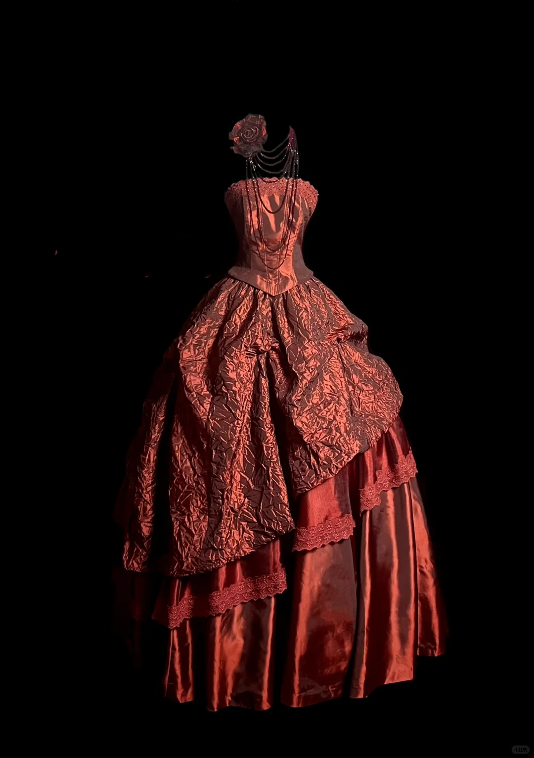 Schlichtes Ballkleid, trägerlos, Burgunderrot, Blumenmuster, langes Ballkleid, Partykleid, Abschlusskleider, Sweet 16-Kleid, DP2049