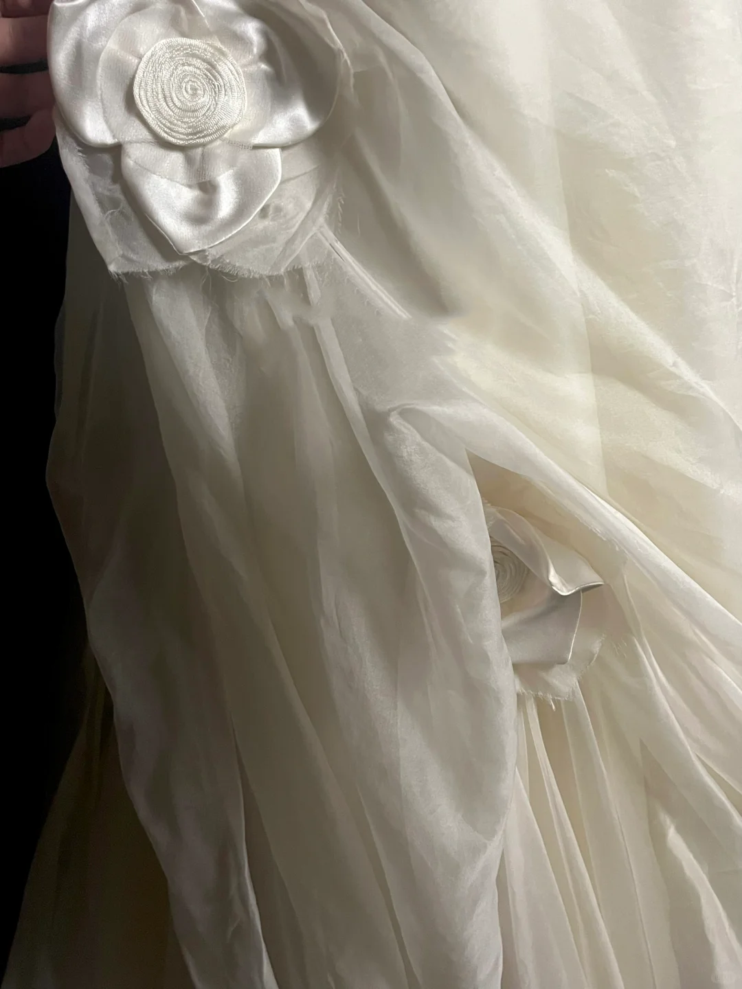 Retro Brautkleid Meerjungfrau Trägerlos Elfenbein Chiffon Lange Brautkleider Retro 1970er Brautkleider DP2053