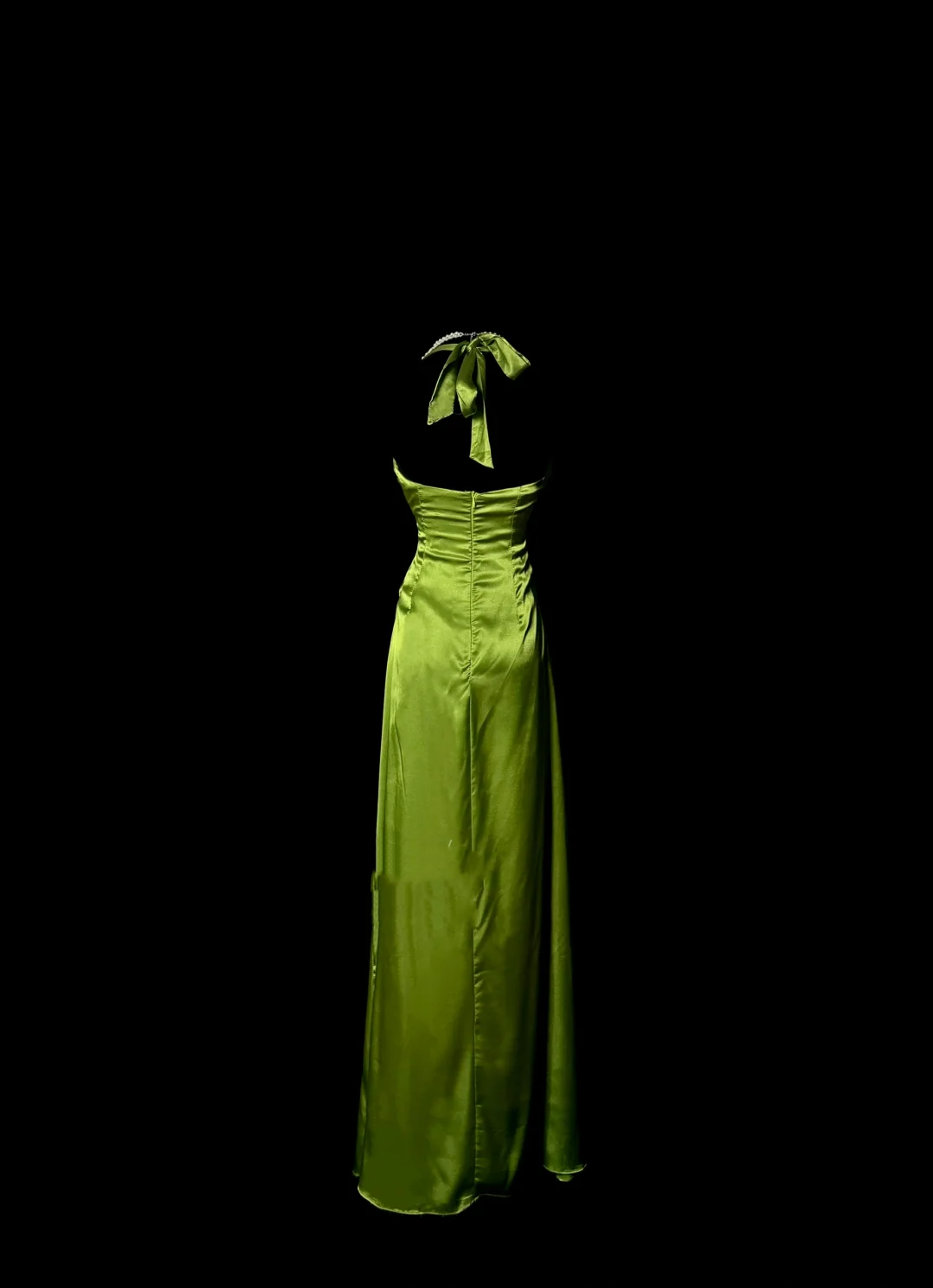 Retro Sheath Halter Green 20th Birthday Dress Long Prom Dress Birthday Outfits For Women DP2072