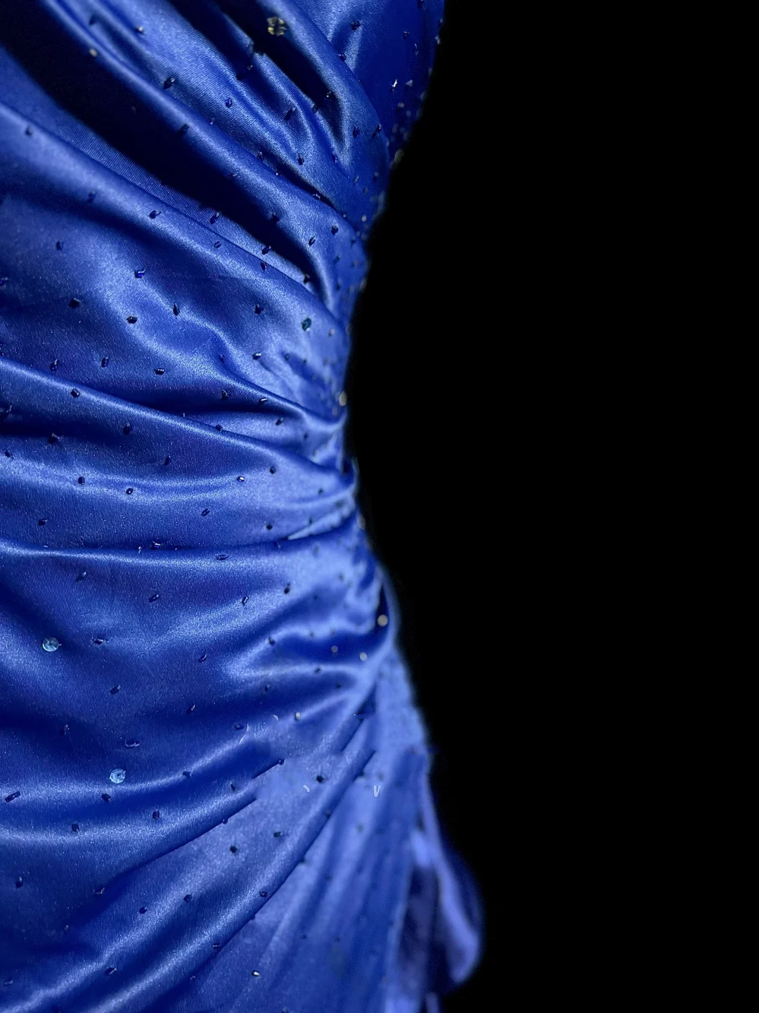 Robe de bal vintage sans bretelles en satin bleu roi, longue robe de bal perlée, robe de soirée, robe de remise de diplôme DP2081