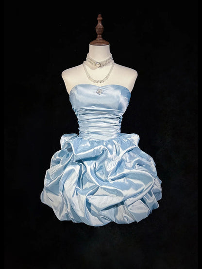 Classy A Line Strapless Taffeta Short Homecoming Dress Cocktail Dress Hoco Dresses DP2280