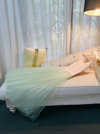 Elegant A line Spaghetti Straps Mint Green Prom Dresses Formal Summer Wedding Guest Dresses Wedding Guest Outfit DP2292