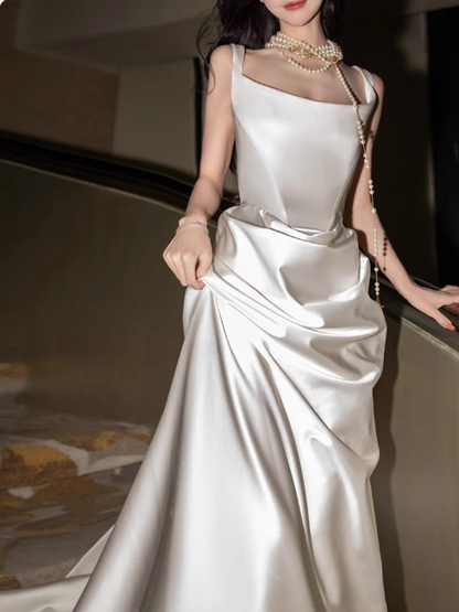 Süßes Ballkleid Spaghettiträger Silbergrau Mini Kurzes Formales Homecoming-Kleid Party Kurzes Ballkleid Hoco Kleider DH2684