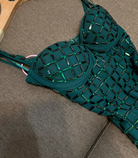 Sexy Dark Green Sheath Short Formal Dress Chiffon Rhinestone Birthday Party Dress Elegant Graduation Dress DP2828