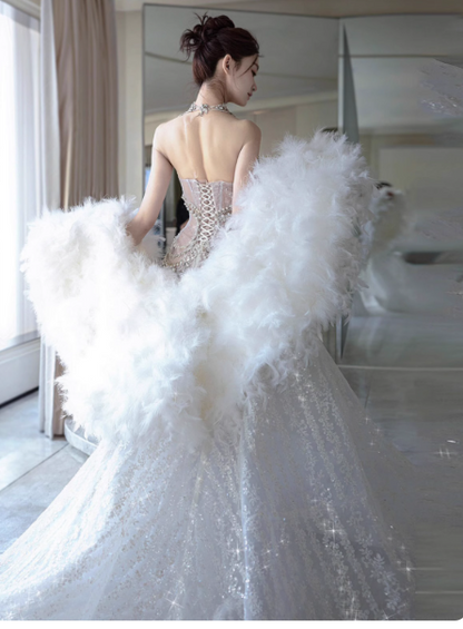 Robe de bal courte à bretelles spaghetti, gris argenté, robe de soirée courte, robe de bal Hoco DH2684