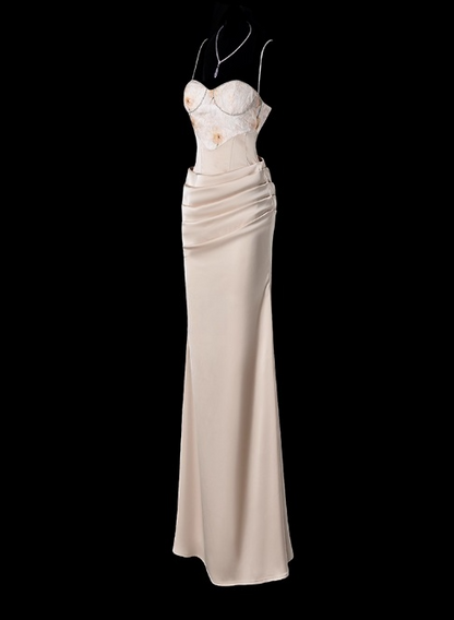 Robe de bal courte à bretelles spaghetti, gris argenté, robe de soirée courte, robe de bal Hoco DH2684