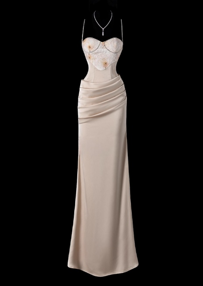 Robe de bal courte à bretelles spaghetti, gris argenté, robe de soirée courte, robe de bal Hoco DH2684
