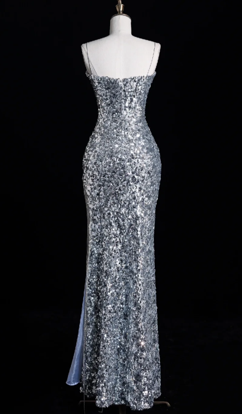 Süßes Ballkleid Spaghettiträger Silbergrau Mini Kurzes Formales Homecoming-Kleid Party Kurzes Ballkleid Hoco Kleider DH2684