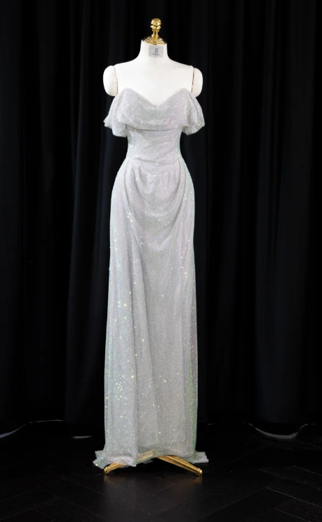 Süßes Ballkleid Spaghettiträger Silbergrau Mini Kurzes Formales Homecoming-Kleid Party Kurzes Ballkleid Hoco Kleider DH2684