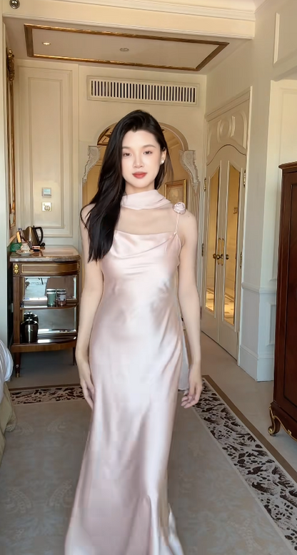 Robe de bal courte à bretelles spaghetti, gris argenté, robe de soirée courte, robe de bal Hoco DH2684