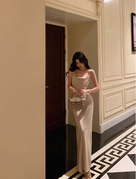 Edle Meerjungfrau Spaghettiträger Champagner 18. Geburtstagskleid Partykleid 18. Geburtstag Outfits Geburtstagskleid Ideen für Frauen DP580