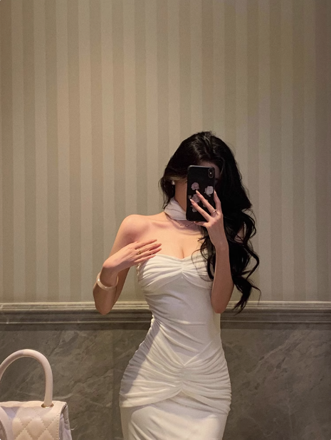 Süße Meerjungfrau Schatz Weiß Ärmelloses 18. Geburtstagskleid Partykleid Geburtstags-Outfits für Frauen DP581